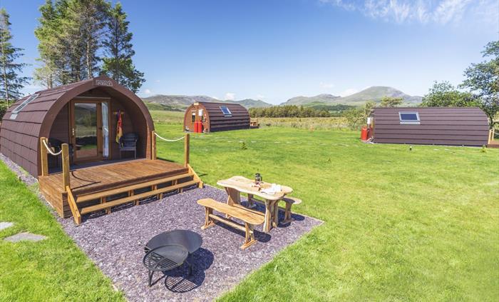 Three Luxury Glamping Pods based on a working farm.